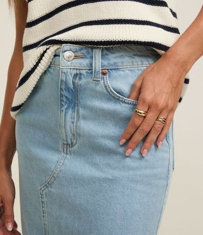 Pollera New Midi Jeans con Abertura Delantero 4