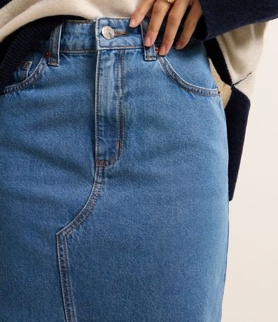 Pollera New Midi Jeans con Abertura Delantero 4