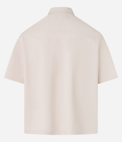 Camisa Boxy en Algodón con Bolsillo Texturizada 8