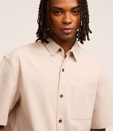 Camisa Boxy en Algodón con Bolsillo Texturizada 4