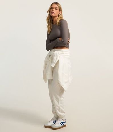 Blusa en Rib Texturizada y Manga Larga 2