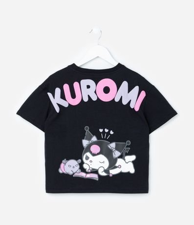 Remera Infantil con Estampa Frente y Espalda Kuromi - Talle 5 a 14 años 2