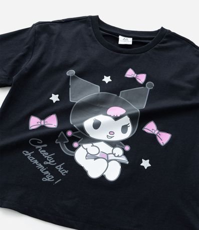 Remera Infantil con Estampa Frente y Espalda Kuromi - Talle 5 a 14 años 5