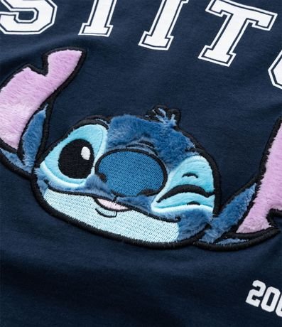 Remera corta Infantil con Bordado de Stitch - Talle 5 a 14 años 5