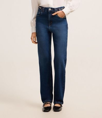 Pantalón Recto Jeans Comfort con Trabilla 3