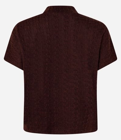 Blusa Texturizada con Cuello alto y Manga corta 8