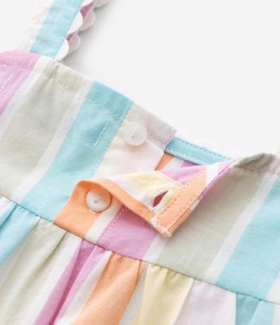 Conjunto Infantil de Rayas con Aplicaciones de Ganchillo en la Blusa  - Talle 1 a 5 años 8