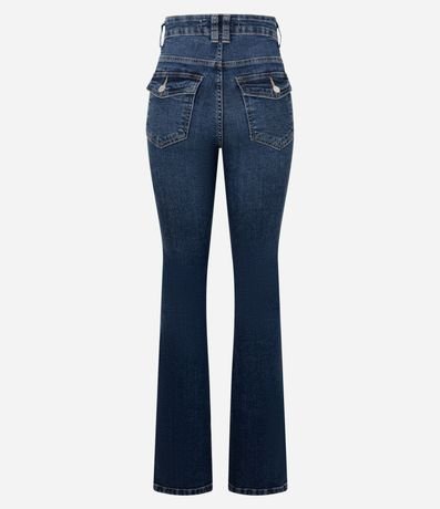 Pantalón Boot Cut en Jeans con Bolsillos Solapa 2