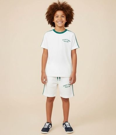 Remera Infantil con Rayas Contrastantes - Talle 5 a 14 años