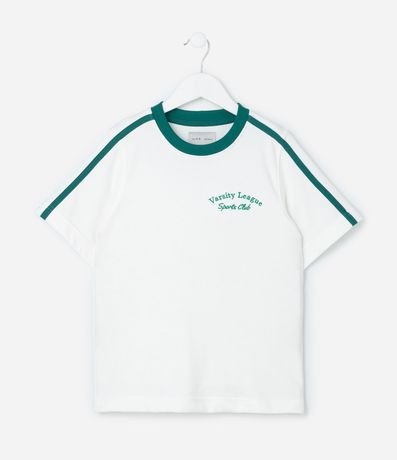 Remera Infantil con Rayas Contrastantes - Talle 5 a 14 años