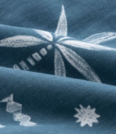 Bermuda Infantil en Sarga con Estampa Tropical - Talle 5 a 14 años 3