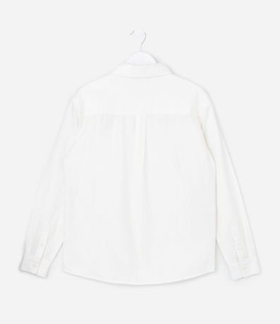 Camisa Infantil en Algodón con Lino Texturizada - Talle 5 a 14 años 2