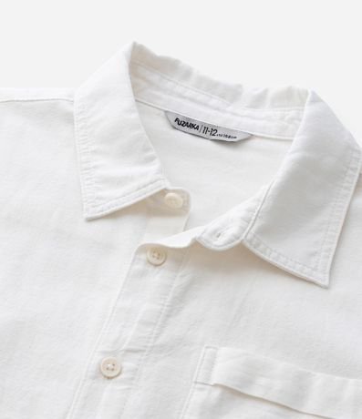 Camisa Infantil en Algodón con Lino Texturizada - Talle 5 a 14 años 5