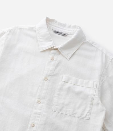 Camisa Infantil en Algodón con Lino Texturizada - Talle 5 a 14 años 6