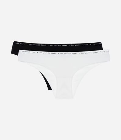Kit 02 Bombachas Bikini en Algodón con Cintura Estampado