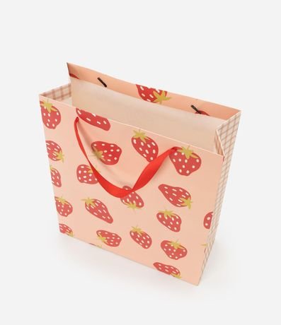Bolsa de Regalo Mediana con Estampa Frutillas 3