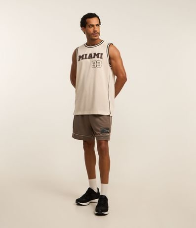 Musculosa Deportiva de Baloncesto con Tecnologia Dry y Estampa Lettering Miami 2