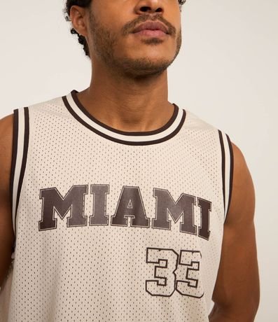 Musculosa Deportiva de Baloncesto con Tecnologia Dry y Estampa Lettering Miami 4