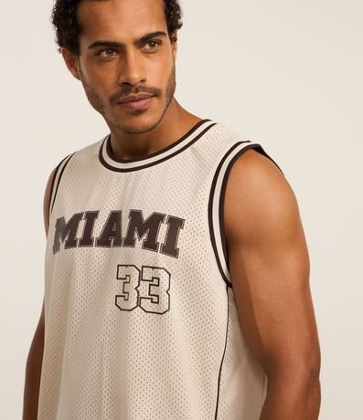 Musculosa Deportiva de Baloncesto con Tecnologia Dry y Estampa Lettering Miami 6