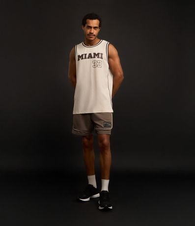 Musculosa Deportiva de Baloncesto con Tecnologia Dry y Estampa Lettering Miami 7