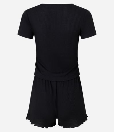 Pijama Short Doll con Detalle de Encaje y Bajo Frufru 5