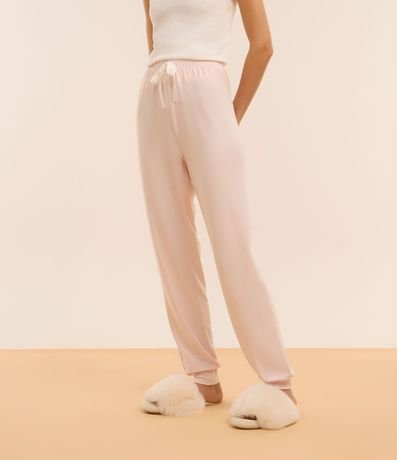 Pantalón de Pijama en Peach Touch con Puño Ajustado 2