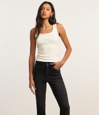 Pantalón Boot Cut en Jeans con Tiro Alto 2