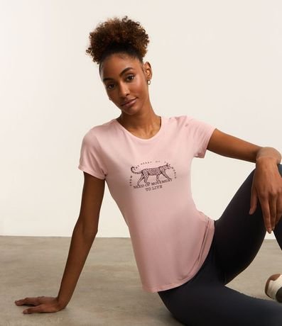 Remera Deportiva de Microfibra con Estampado de Jaguar Need of Movement