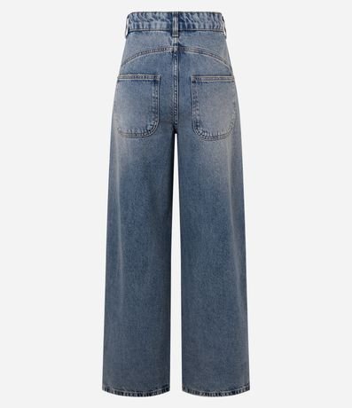 Pantalón Skater en Jeans Super Ancho con Canesú Diferenciada y Colgante 2