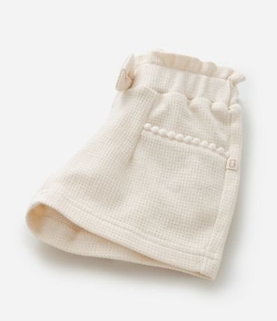 Bermuda Infantil con Lazo en la Cintura Texturizado - Talle 0 a 18 Meses 4