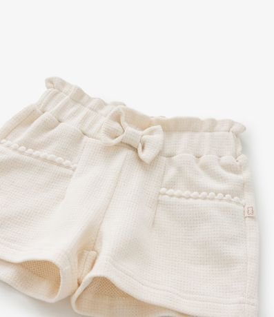 Bermuda Infantil con Lazo en la Cintura Texturizado - Talle 0 a 18 Meses 5