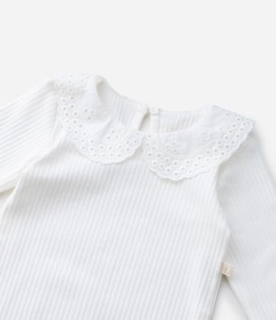 Body Infantil Canelado con Cuello Muñeca en Broderie - Talle 0 a 18 meses 9