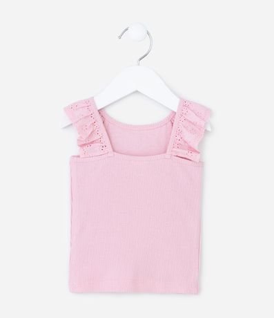Musculosa Infantil en Rib con Volado en el Cuello - Talle 3 a 18 meses 3