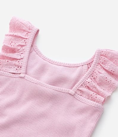 Musculosa Infantil en Rib con Volado en el Cuello - Talle 3 a 18 meses 5