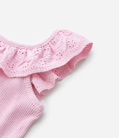 Musculosa Infantil en Rib con Volado en el Cuello - Talle 3 a 18 meses 6
