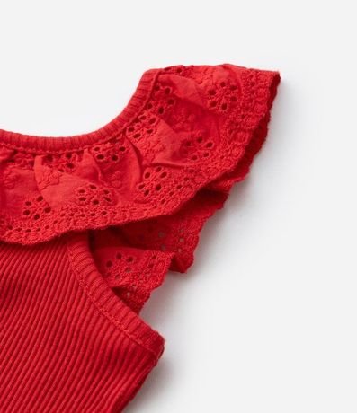 Musculosa Infantil en Rib con Volado en el Cuello - Talle 3 a 18 meses 5