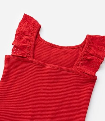 Musculosa Infantil en Rib con Volado en el Cuello - Talle 3 a 18 meses 6