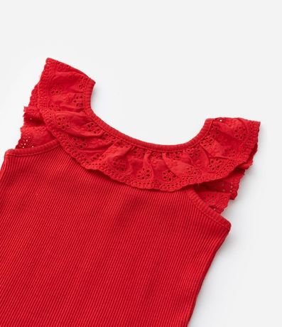Musculosa Infantil en Rib con Volado en el Cuello - Talle 3 a 18 meses 7