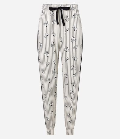 Pantalón de Pijama con Estampa Snoopy y Puños Ajustados 5
