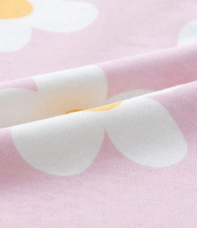 Enterito en Suedine con Estampa Floral - Talle 0 a 18 Meses 4