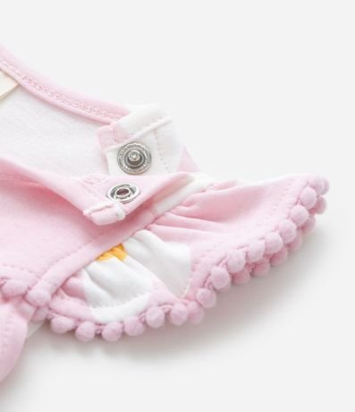 Enterito en Suedine con Estampa Floral - Talle 0 a 18 Meses 5