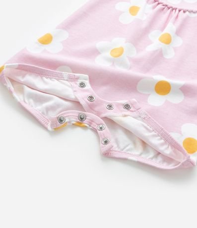 Enterito en Suedine con Estampa Floral - Talle 0 a 18 Meses 6