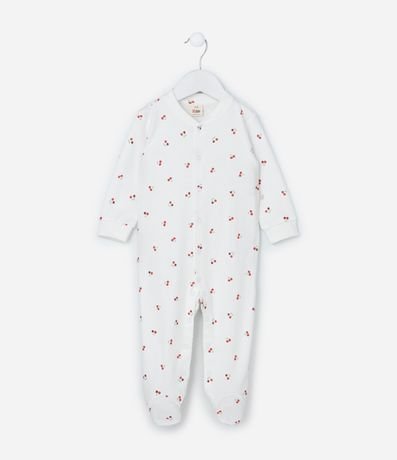 Mono Infantil en Suedine con Estampa de Cereza - Talle RN a 18 Meses 2