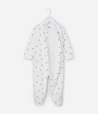 Mono Infantil en Suedine con Estampa de Cereza - Talle RN a 18 Meses 3