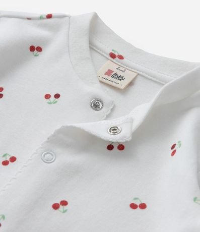 Mono Infantil en Suedine con Estampa de Cereza - Talle RN a 18 Meses 8