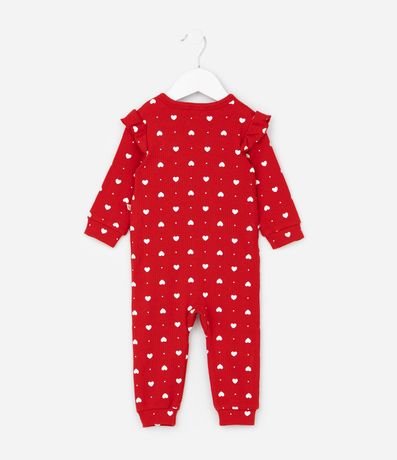 Mono Infantil con Estampa de Corazones y Canelado - Talle RN a 18 Meses 4