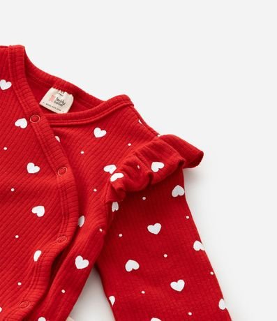 Mono Infantil con Estampa de Corazones y Canelado - Talle RN a 18 Meses 6