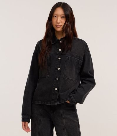 Camisa Jeans con Recortes y Bolsillos Grandes 3