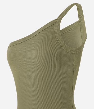 Blusa de un Hombro en Rib con Textura Leve 6