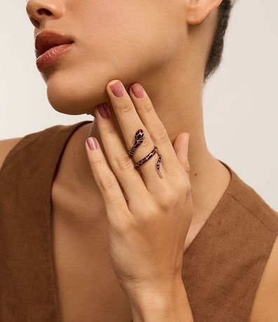 Maxi Anillo en Forma de Serpiente Esmaltada